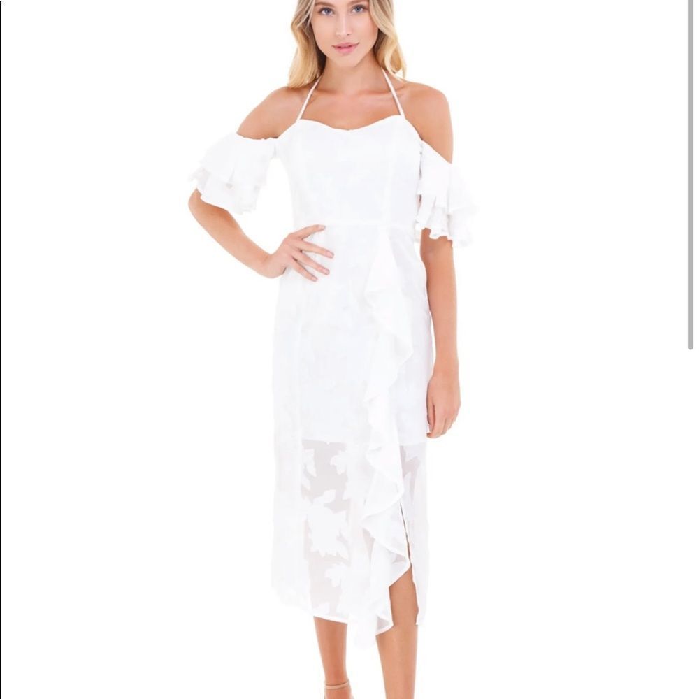 Wayf Casper Midi Dress in Ivory NWT